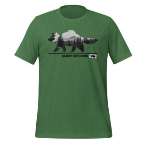 Wildprint Collection Mountain Trees (Black Text) Tee