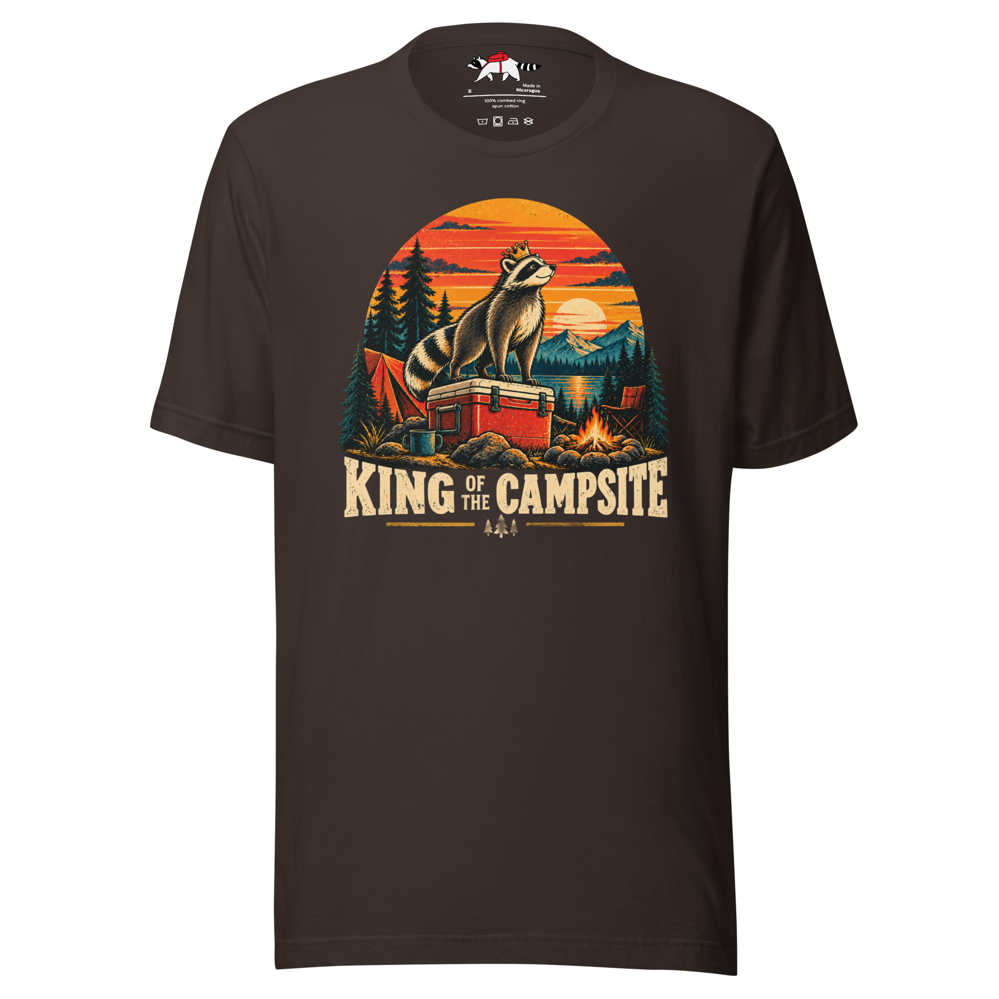 King of the Campsite Raccoon T-Shirt - Image 4