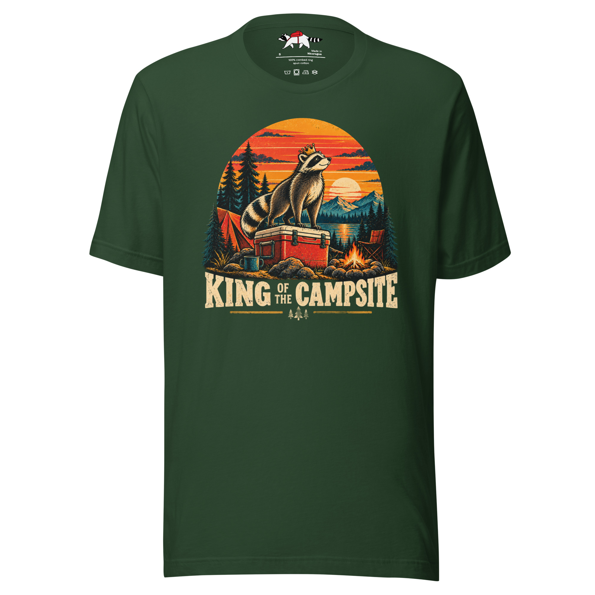 King of the Campsite Raccoon T-Shirt - Image 6