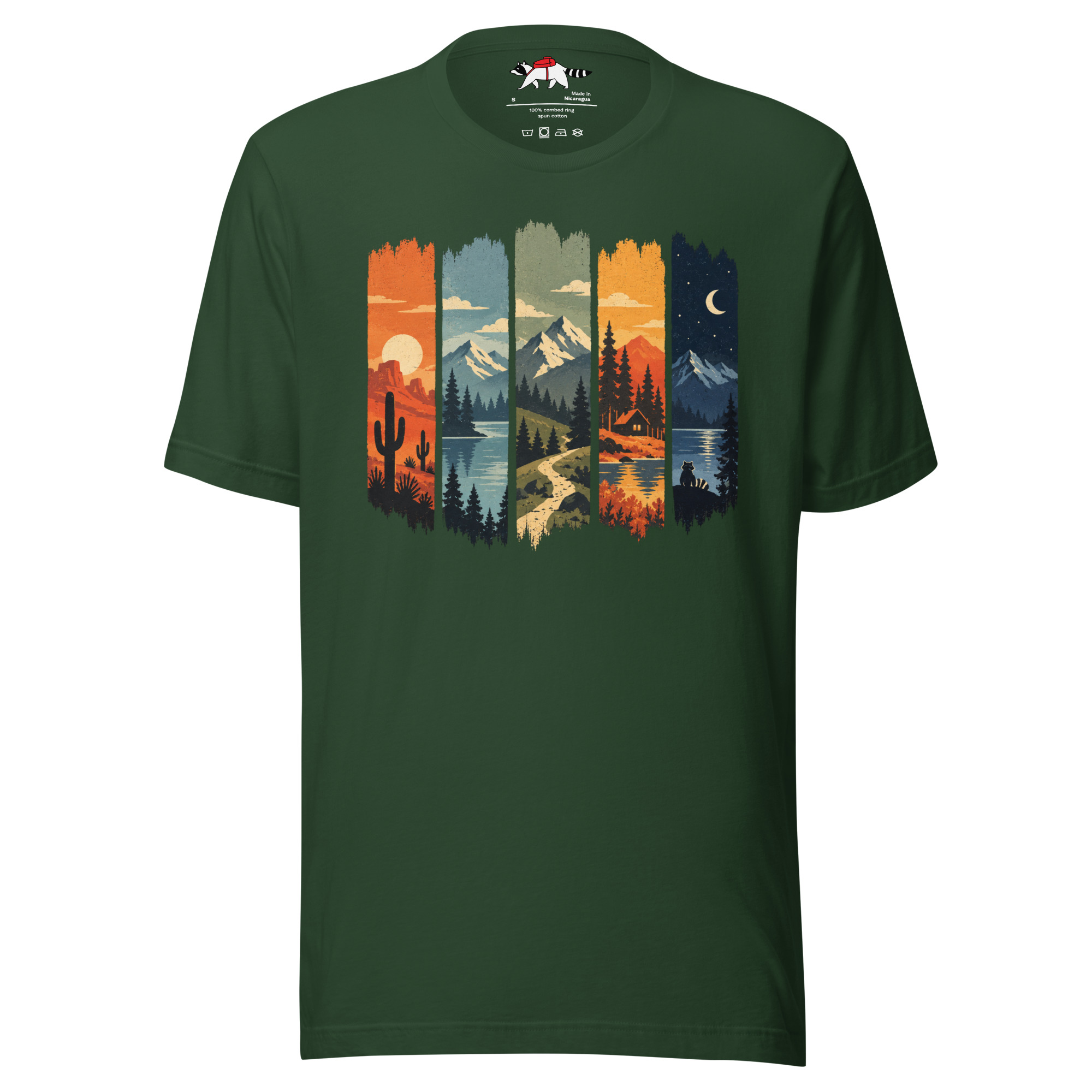 Five Scenic Landscapes Outdoor T-Shirt - Image 2