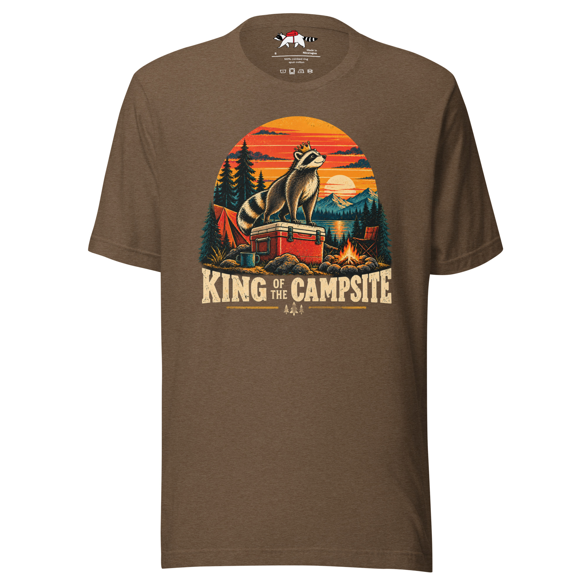 King of the Campsite Raccoon T-Shirt - Image 8