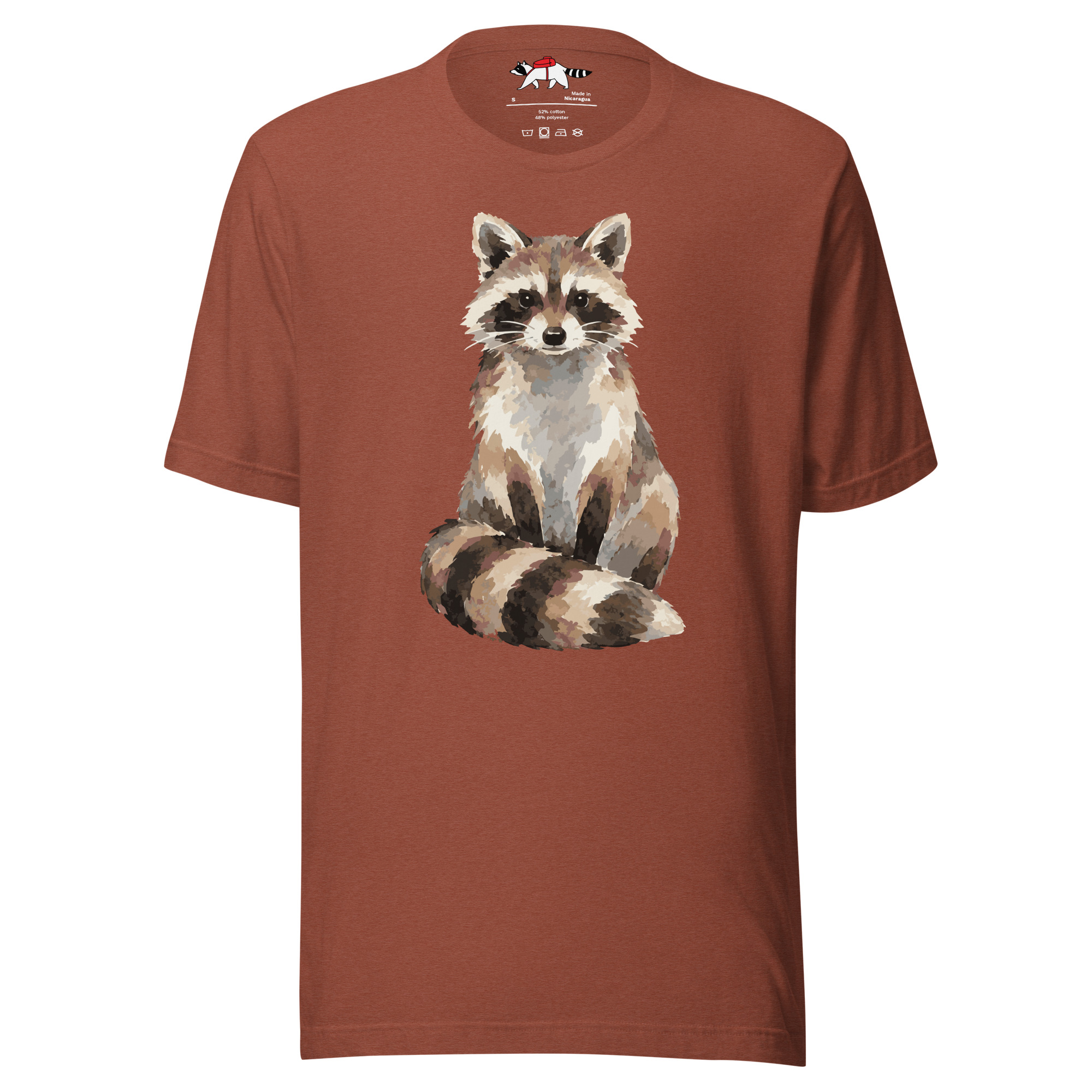 Watercolor Bandit Raccoon T-Shirt - Image 4