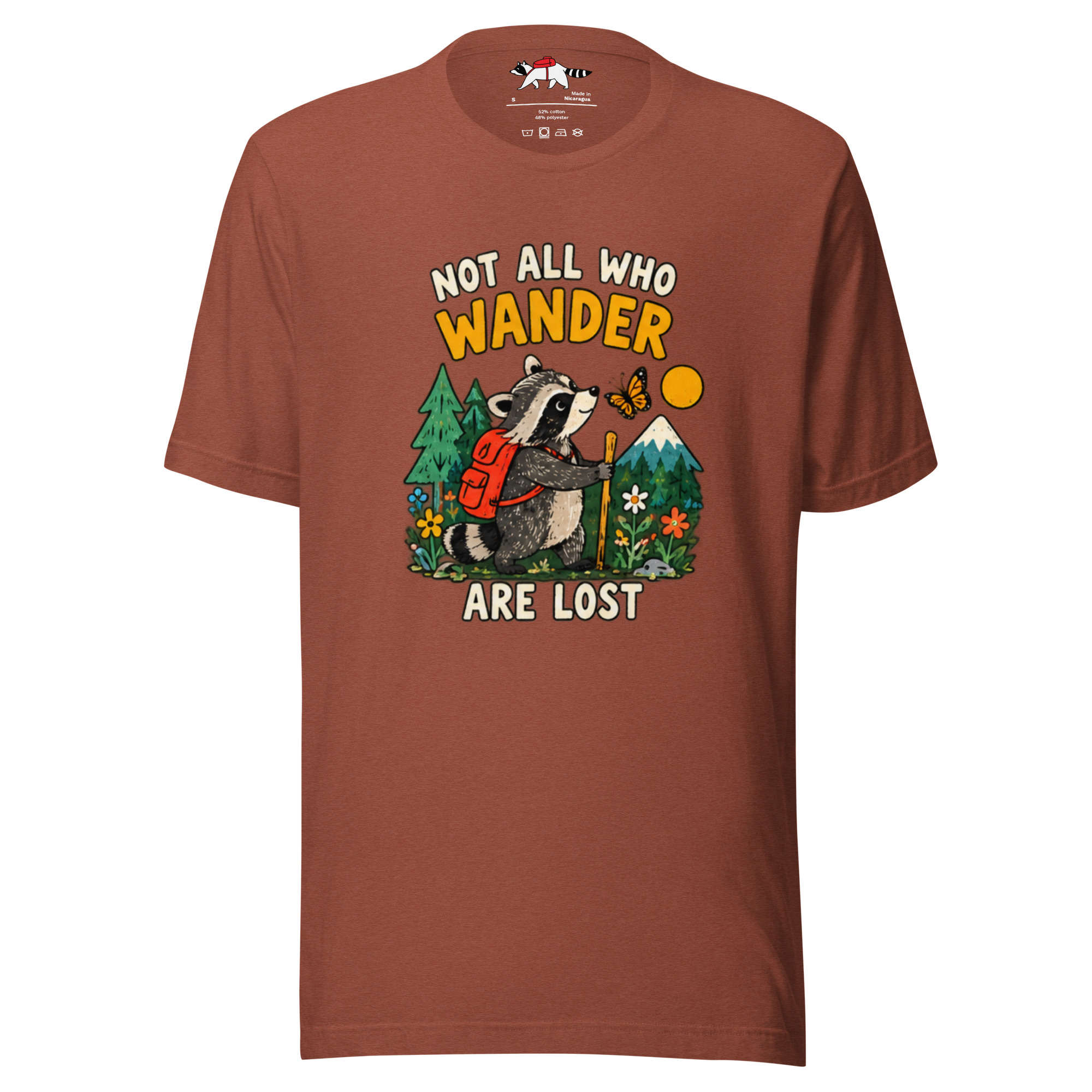 Not All Who Wander Are Lost Raccoon T-Shirt - Image 2