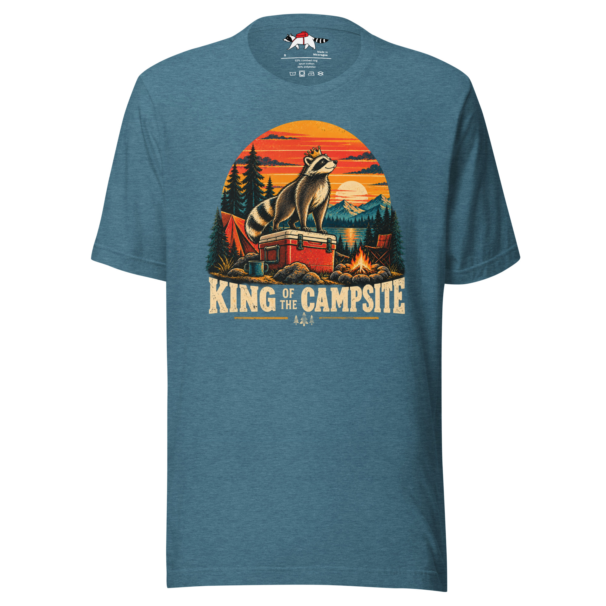 King of the Campsite Raccoon T-Shirt - Image 10