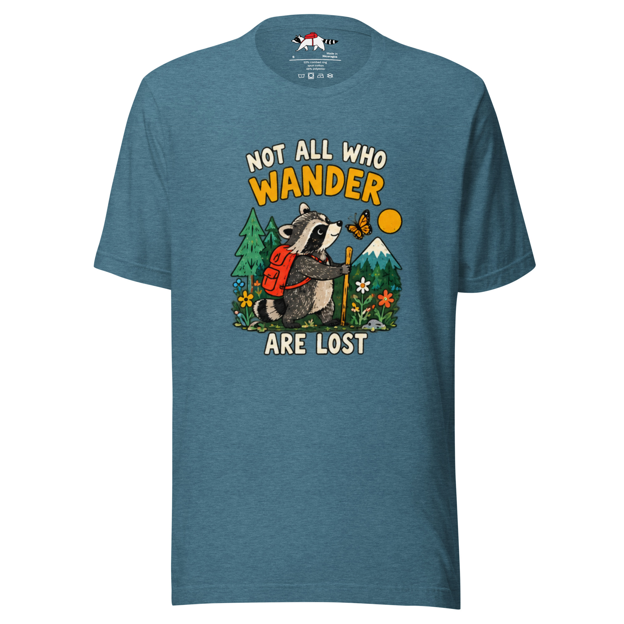 Not All Who Wander Are Lost Raccoon T-Shirt - Image 3