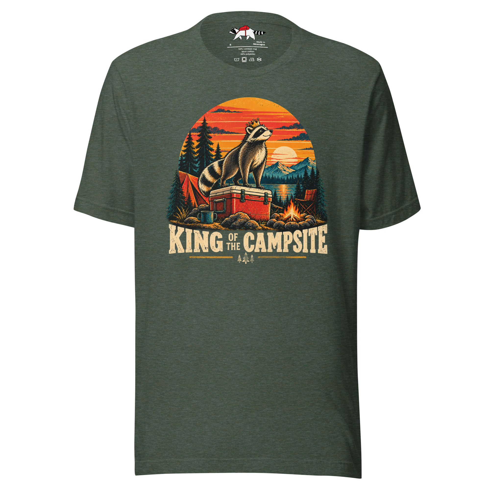 King of the Campsite Raccoon T-Shirt - Image 7