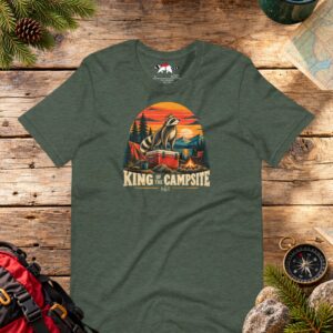 King of the Campsite Raccoon T-Shirt