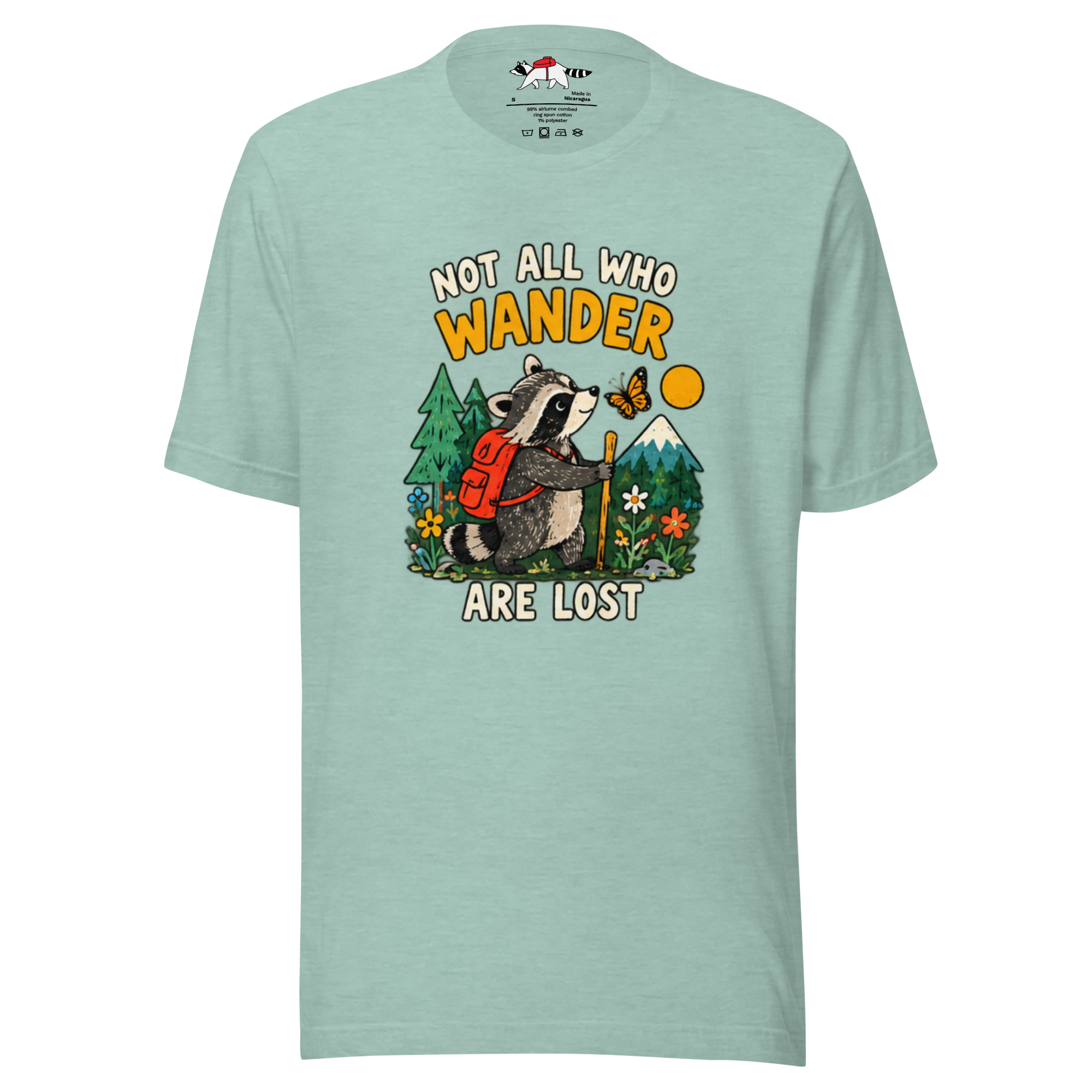 Not All Who Wander Are Lost Raccoon T-Shirt - Image 7
