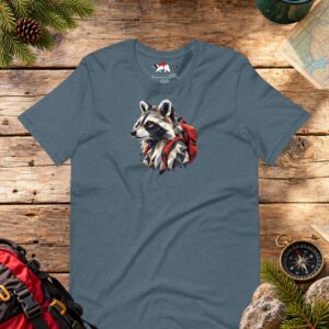 Geometric Raccoon Adventure T-Shirt