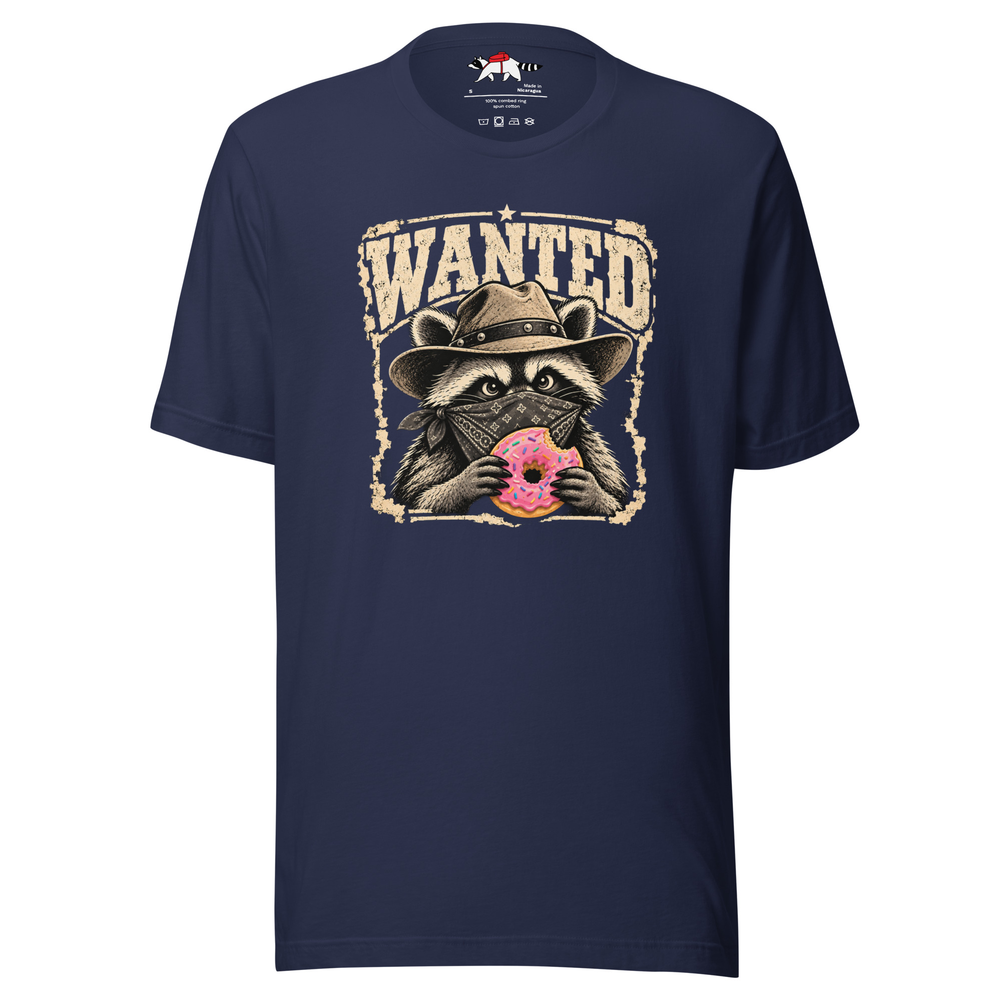 Wanted Donut Bandit Raccoon T-Shirt - Image 3