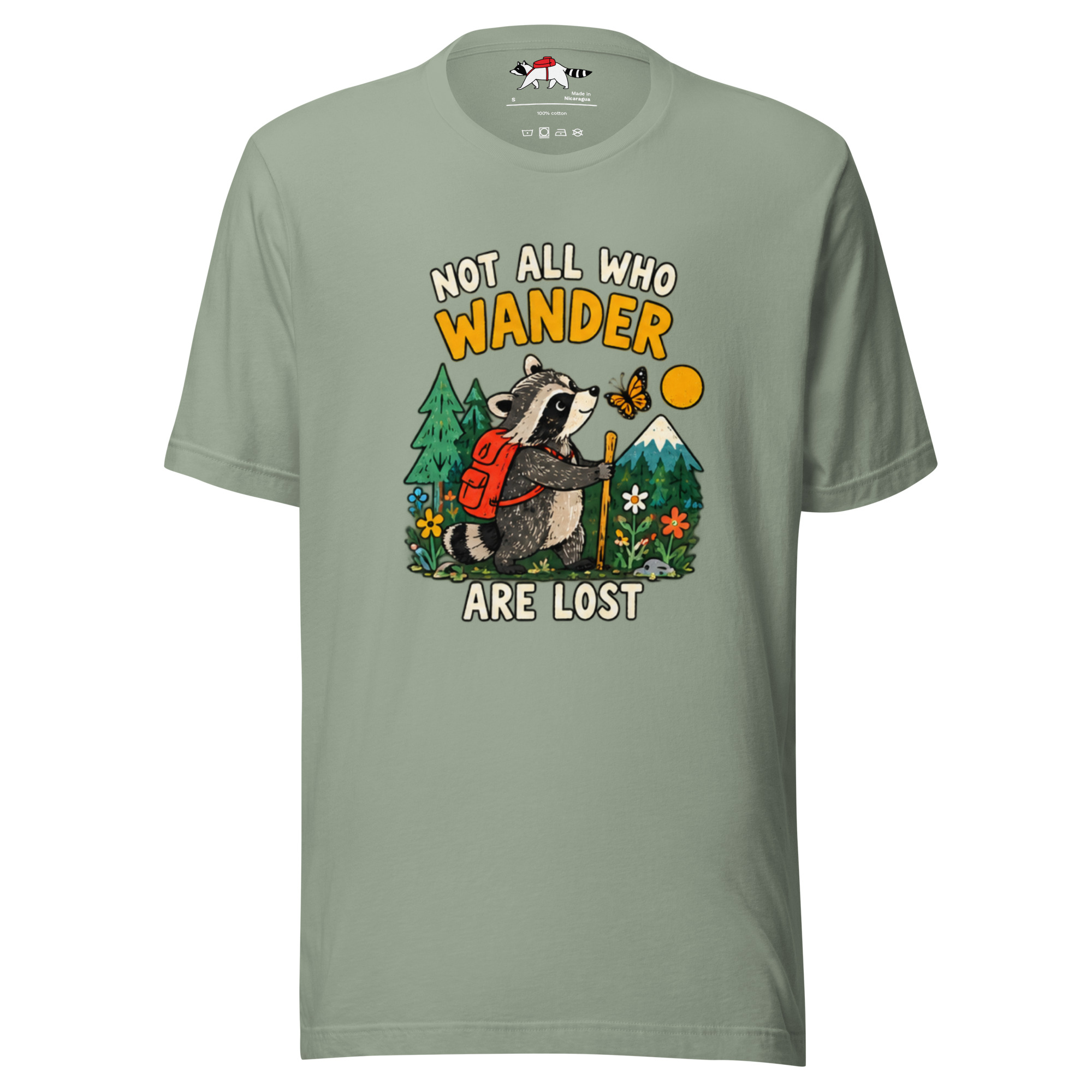 Not All Who Wander Are Lost Raccoon T-Shirt - Image 5